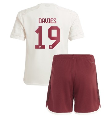 Bayern Munich Alphonso Davies #19 Tredje trøje Børn 2023-24 Kort ærmer (+ korte bukser)
